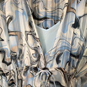 InWear ReemaIW Maxi Dress Blue Marbling